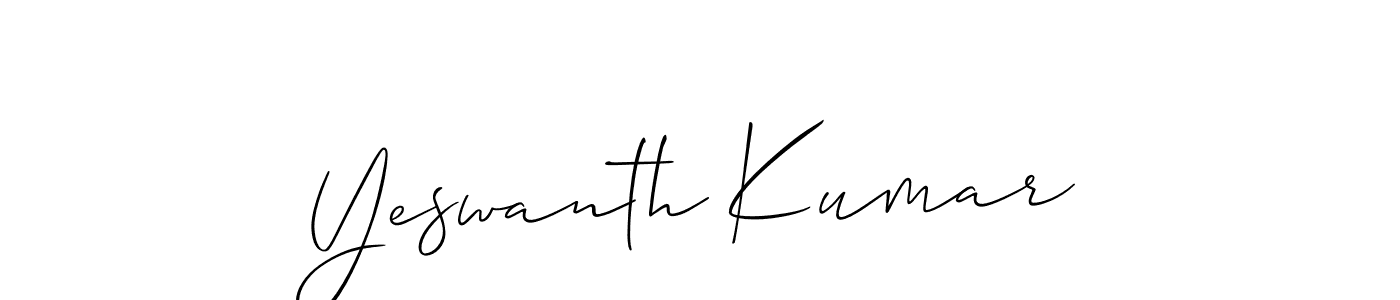 if you are searching for the best signature style for your name Yeswanth Kumar. so please give up your signature search. here we have designed multiple signature styles  using Allison_Script. Yeswanth Kumar signature style 2 images and pictures png