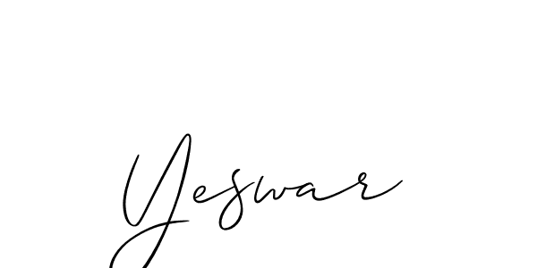 It looks lik you need a new signature style for name Yeswar. Design unique handwritten (Allison_Script) signature with our free signature maker in just a few clicks. Yeswar signature style 2 images and pictures png