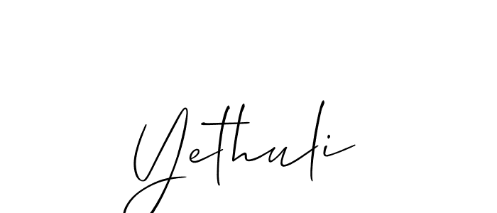 Once you've used our free online signature maker to create your best signature Allison_Script style, it's time to enjoy all of the benefits that Yethuli name signing documents. Yethuli signature style 2 images and pictures png