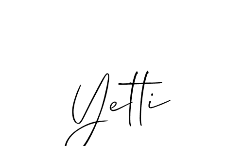 How to Draw Yetti signature style? Allison_Script is a latest design signature styles for name Yetti. Yetti signature style 2 images and pictures png