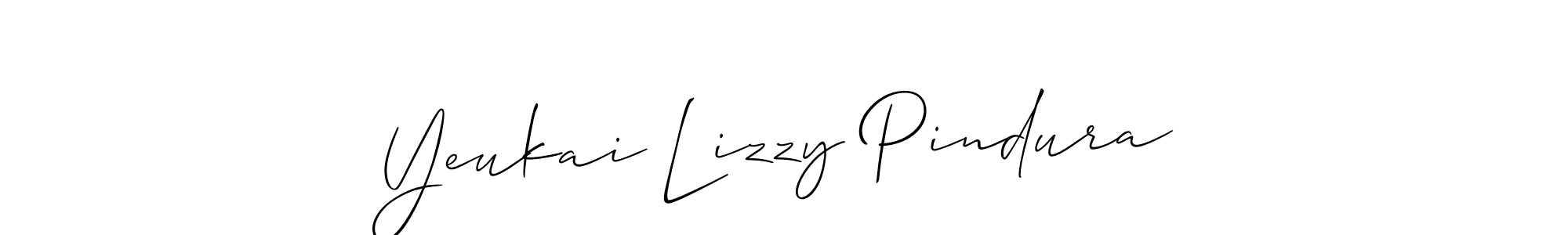 if you are searching for the best signature style for your name Yeukai Lizzy Pindura. so please give up your signature search. here we have designed multiple signature styles  using Allison_Script. Yeukai Lizzy Pindura signature style 2 images and pictures png