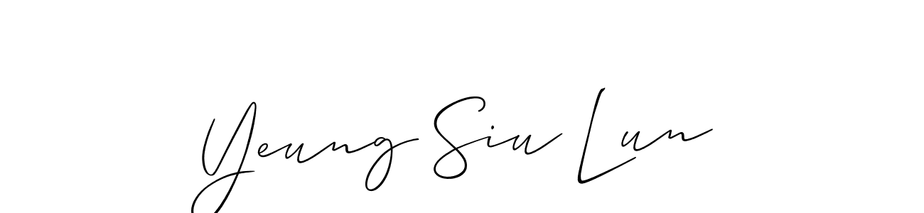 How to make Yeung Siu Lun name signature. Use Allison_Script style for creating short signs online. This is the latest handwritten sign. Yeung Siu Lun signature style 2 images and pictures png
