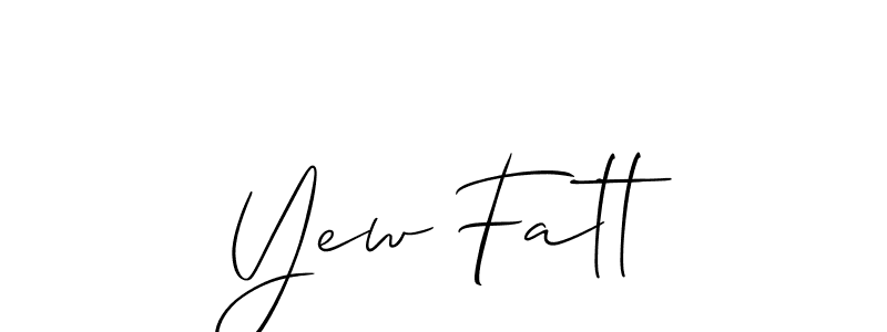 Best and Professional Signature Style for Yew Fatt. Allison_Script Best Signature Style Collection. Yew Fatt signature style 2 images and pictures png