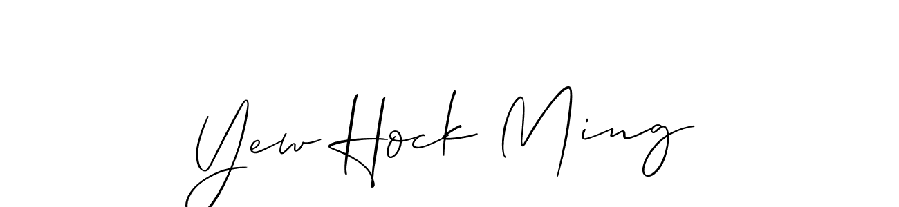 How to make Yew Hock Ming signature? Allison_Script is a professional autograph style. Create handwritten signature for Yew Hock Ming name. Yew Hock Ming signature style 2 images and pictures png