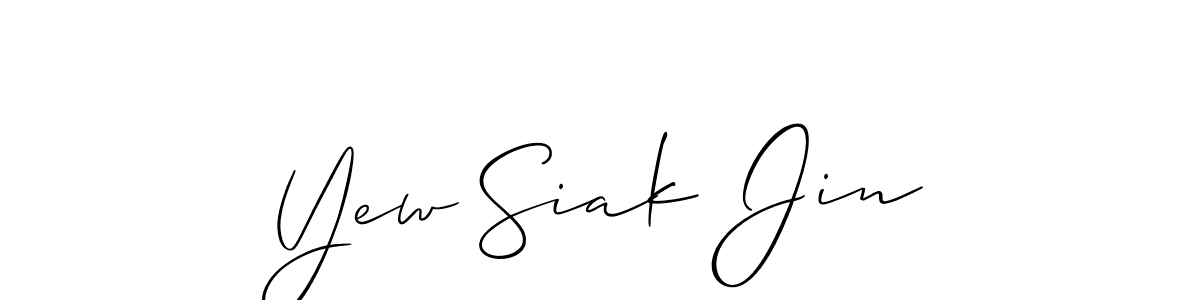 Use a signature maker to create a handwritten signature online. With this signature software, you can design (Allison_Script) your own signature for name Yew Siak Jin. Yew Siak Jin signature style 2 images and pictures png