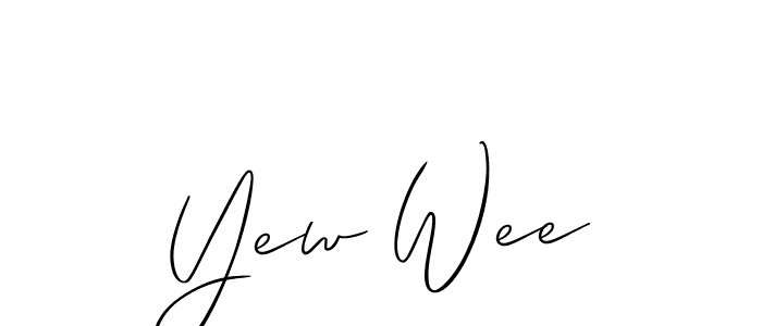 Use a signature maker to create a handwritten signature online. With this signature software, you can design (Allison_Script) your own signature for name Yew Wee. Yew Wee signature style 2 images and pictures png