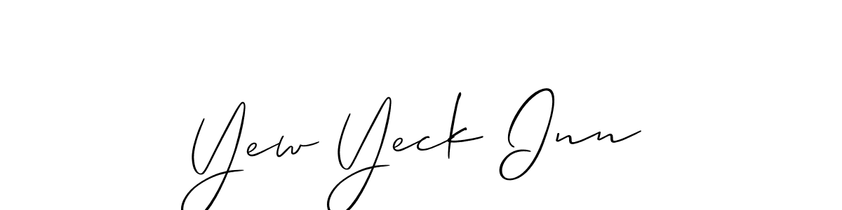 Also You can easily find your signature by using the search form. We will create Yew Yeck Inn name handwritten signature images for you free of cost using Allison_Script sign style. Yew Yeck Inn signature style 2 images and pictures png
