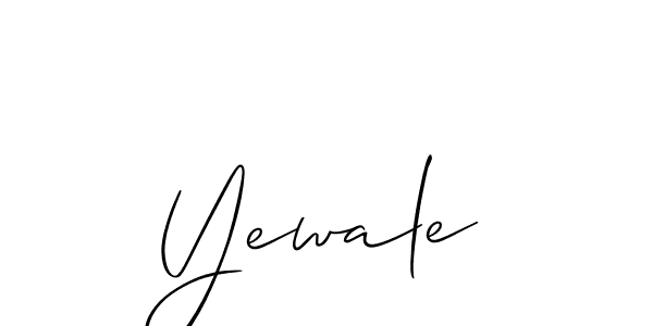 Allison_Script is a professional signature style that is perfect for those who want to add a touch of class to their signature. It is also a great choice for those who want to make their signature more unique. Get Yewale name to fancy signature for free. Yewale signature style 2 images and pictures png