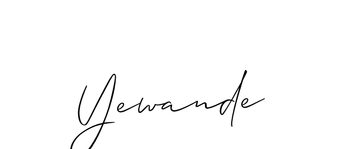 Best and Professional Signature Style for Yewande. Allison_Script Best Signature Style Collection. Yewande signature style 2 images and pictures png