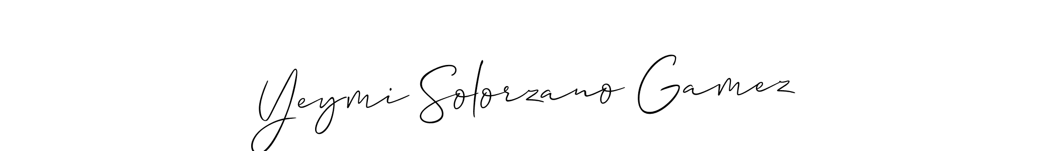 Design your own signature with our free online signature maker. With this signature software, you can create a handwritten (Allison_Script) signature for name Yeymi Solorzano Gamez. Yeymi Solorzano Gamez signature style 2 images and pictures png
