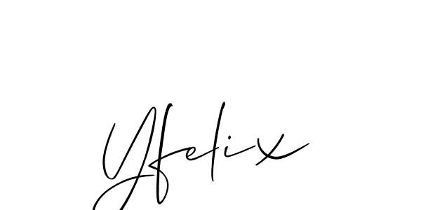 Design your own signature with our free online signature maker. With this signature software, you can create a handwritten (Allison_Script) signature for name Yfelix. Yfelix signature style 2 images and pictures png