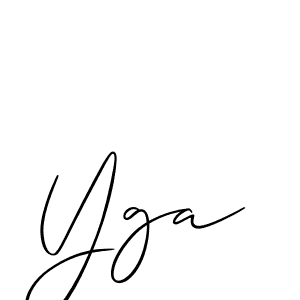 It looks lik you need a new signature style for name Yga. Design unique handwritten (Allison_Script) signature with our free signature maker in just a few clicks. Yga signature style 2 images and pictures png