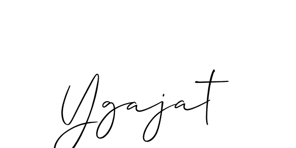 Use a signature maker to create a handwritten signature online. With this signature software, you can design (Allison_Script) your own signature for name Ygajat. Ygajat signature style 2 images and pictures png