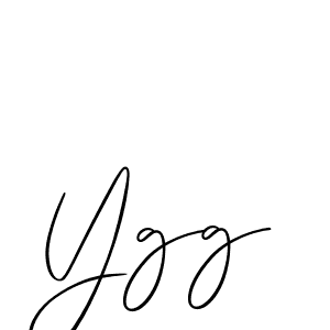 Design your own signature with our free online signature maker. With this signature software, you can create a handwritten (Allison_Script) signature for name Ygg. Ygg signature style 2 images and pictures png