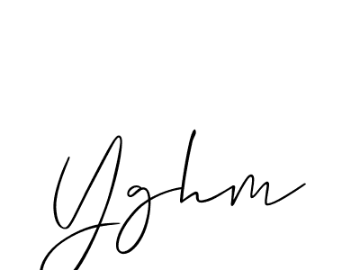 Make a beautiful signature design for name Yghm. With this signature (Allison_Script) style, you can create a handwritten signature for free. Yghm signature style 2 images and pictures png