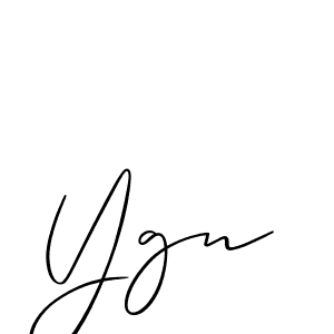It looks lik you need a new signature style for name Ygn. Design unique handwritten (Allison_Script) signature with our free signature maker in just a few clicks. Ygn signature style 2 images and pictures png