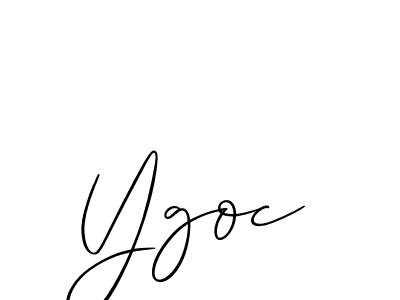 Also You can easily find your signature by using the search form. We will create Ygoc name handwritten signature images for you free of cost using Allison_Script sign style. Ygoc signature style 2 images and pictures png