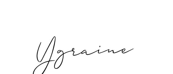 Ygraine stylish signature style. Best Handwritten Sign (Allison_Script) for my name. Handwritten Signature Collection Ideas for my name Ygraine. Ygraine signature style 2 images and pictures png