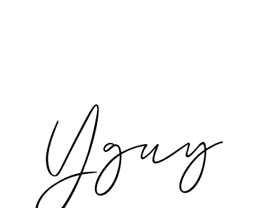 How to Draw Yguy signature style? Allison_Script is a latest design signature styles for name Yguy. Yguy signature style 2 images and pictures png