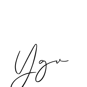 The best way (Allison_Script) to make a short signature is to pick only two or three words in your name. The name Ygv include a total of six letters. For converting this name. Ygv signature style 2 images and pictures png