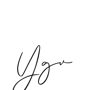 The best way (Allison_Script) to make a short signature is to pick only two or three words in your name. The name Ygv include a total of six letters. For converting this name. Ygv signature style 2 images and pictures png