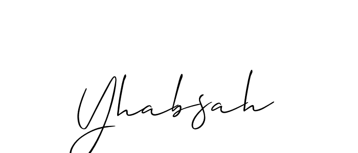 if you are searching for the best signature style for your name Yhabsah. so please give up your signature search. here we have designed multiple signature styles  using Allison_Script. Yhabsah signature style 2 images and pictures png