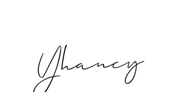 Make a beautiful signature design for name Yhancy. With this signature (Allison_Script) style, you can create a handwritten signature for free. Yhancy signature style 2 images and pictures png