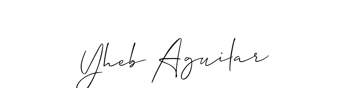 Yheb Aguilar stylish signature style. Best Handwritten Sign (Allison_Script) for my name. Handwritten Signature Collection Ideas for my name Yheb Aguilar. Yheb Aguilar signature style 2 images and pictures png