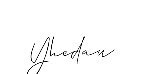 if you are searching for the best signature style for your name Yhedau. so please give up your signature search. here we have designed multiple signature styles  using Allison_Script. Yhedau signature style 2 images and pictures png