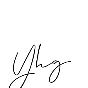 It looks lik you need a new signature style for name Yhg. Design unique handwritten (Allison_Script) signature with our free signature maker in just a few clicks. Yhg signature style 2 images and pictures png
