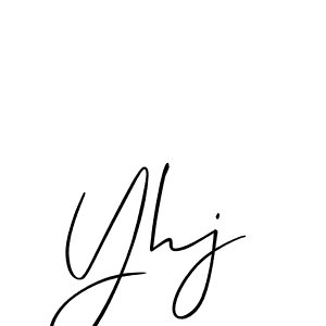 It looks lik you need a new signature style for name Yhj. Design unique handwritten (Allison_Script) signature with our free signature maker in just a few clicks. Yhj signature style 2 images and pictures png