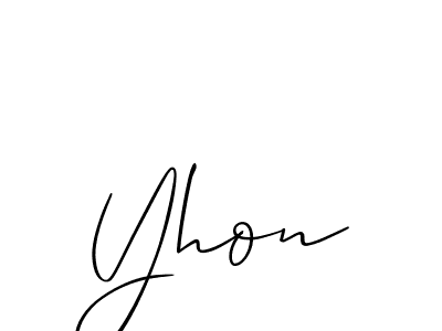 Allison_Script is a professional signature style that is perfect for those who want to add a touch of class to their signature. It is also a great choice for those who want to make their signature more unique. Get Yhon name to fancy signature for free. Yhon signature style 2 images and pictures png