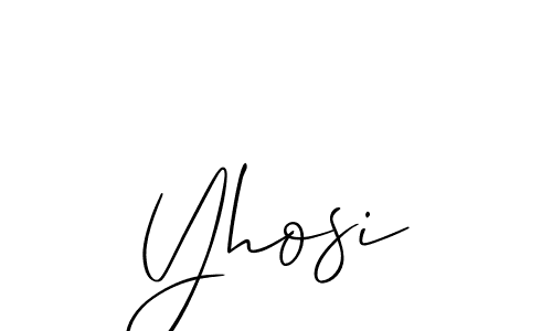 Make a beautiful signature design for name Yhosi. With this signature (Allison_Script) style, you can create a handwritten signature for free. Yhosi signature style 2 images and pictures png