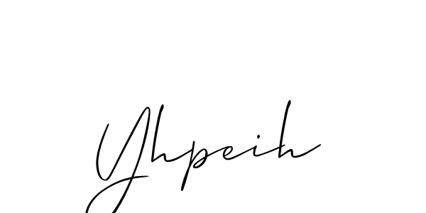 Design your own signature with our free online signature maker. With this signature software, you can create a handwritten (Allison_Script) signature for name Yhpeih. Yhpeih signature style 2 images and pictures png