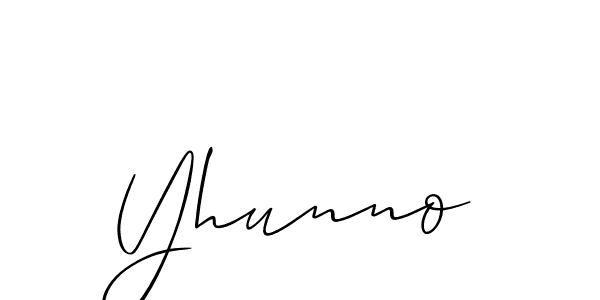 if you are searching for the best signature style for your name Yhunno. so please give up your signature search. here we have designed multiple signature styles  using Allison_Script. Yhunno signature style 2 images and pictures png