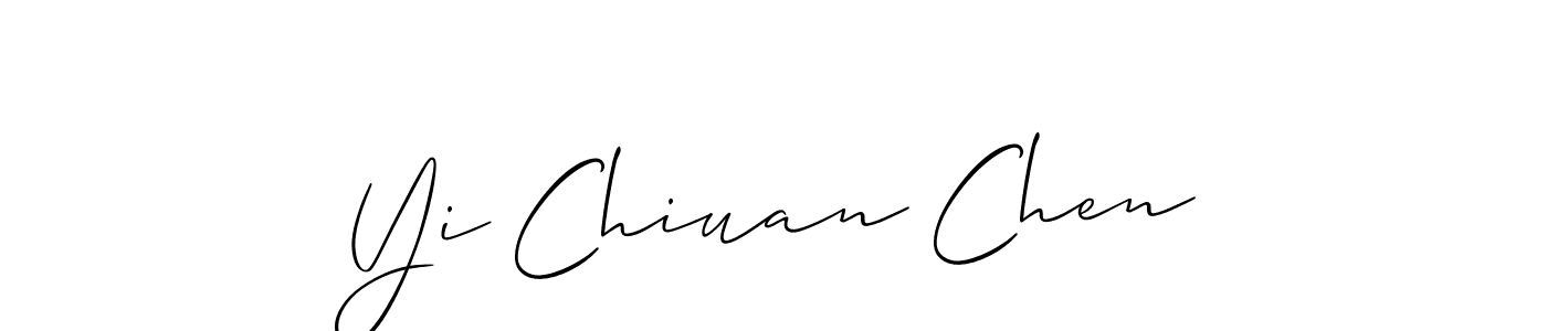 The best way (Allison_Script) to make a short signature is to pick only two or three words in your name. The name Yi Chiuan Chen include a total of six letters. For converting this name. Yi Chiuan Chen signature style 2 images and pictures png