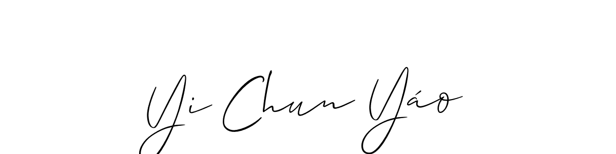 Once you've used our free online signature maker to create your best signature Allison_Script style, it's time to enjoy all of the benefits that Yi Chun Yáo name signing documents. Yi Chun Yáo signature style 2 images and pictures png