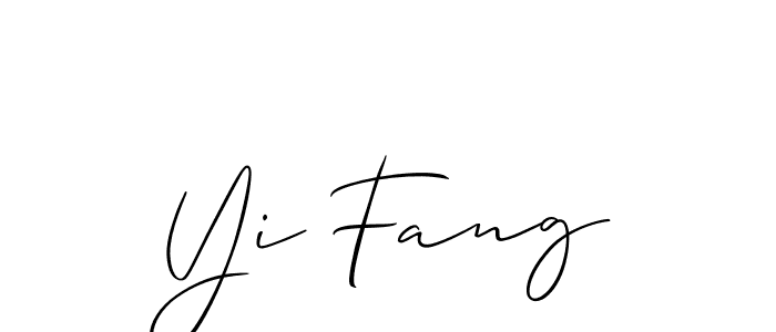 Allison_Script is a professional signature style that is perfect for those who want to add a touch of class to their signature. It is also a great choice for those who want to make their signature more unique. Get Yi Fang name to fancy signature for free. Yi Fang signature style 2 images and pictures png