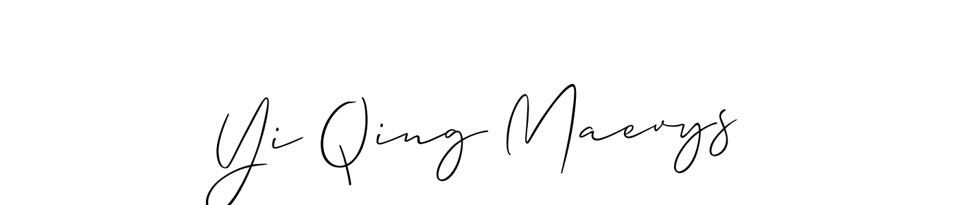 Also we have Yi Qing Maevys name is the best signature style. Create professional handwritten signature collection using Allison_Script autograph style. Yi Qing Maevys signature style 2 images and pictures png