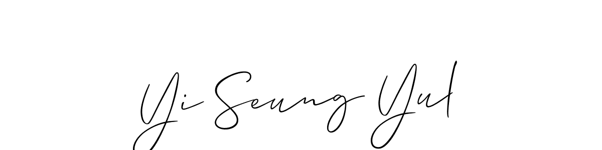 Yi Seung Yul stylish signature style. Best Handwritten Sign (Allison_Script) for my name. Handwritten Signature Collection Ideas for my name Yi Seung Yul. Yi Seung Yul signature style 2 images and pictures png