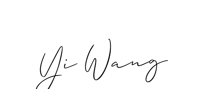 Make a beautiful signature design for name Yi Wang. With this signature (Allison_Script) style, you can create a handwritten signature for free. Yi Wang signature style 2 images and pictures png