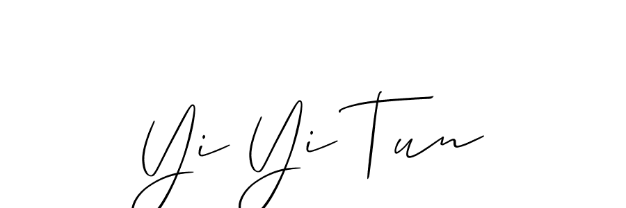 Yi Yi Tun stylish signature style. Best Handwritten Sign (Allison_Script) for my name. Handwritten Signature Collection Ideas for my name Yi Yi Tun. Yi Yi Tun signature style 2 images and pictures png