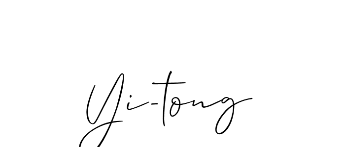 Use a signature maker to create a handwritten signature online. With this signature software, you can design (Allison_Script) your own signature for name Yi-tong. Yi-tong signature style 2 images and pictures png