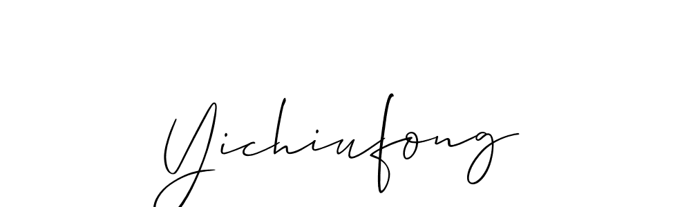 if you are searching for the best signature style for your name Yichiufong. so please give up your signature search. here we have designed multiple signature styles  using Allison_Script. Yichiufong signature style 2 images and pictures png