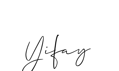 if you are searching for the best signature style for your name Yifay. so please give up your signature search. here we have designed multiple signature styles  using Allison_Script. Yifay signature style 2 images and pictures png