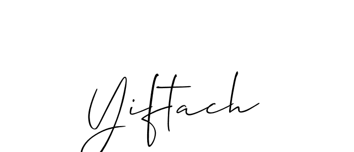 Allison_Script is a professional signature style that is perfect for those who want to add a touch of class to their signature. It is also a great choice for those who want to make their signature more unique. Get Yiftach name to fancy signature for free. Yiftach signature style 2 images and pictures png