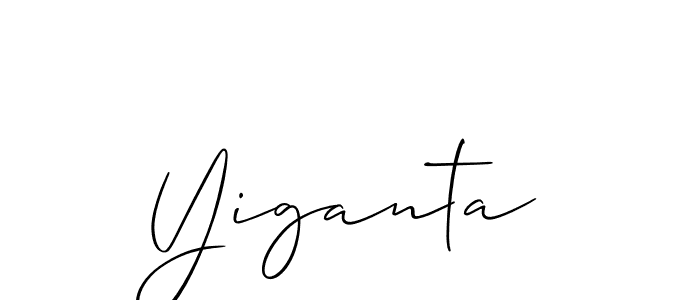 Also we have Yiganta name is the best signature style. Create professional handwritten signature collection using Allison_Script autograph style. Yiganta signature style 2 images and pictures png