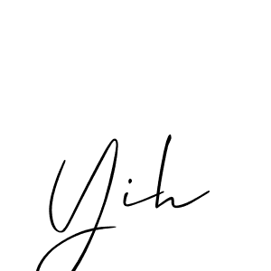 Use a signature maker to create a handwritten signature online. With this signature software, you can design (Allison_Script) your own signature for name Yih. Yih signature style 2 images and pictures png