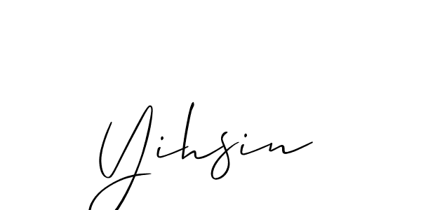 Allison_Script is a professional signature style that is perfect for those who want to add a touch of class to their signature. It is also a great choice for those who want to make their signature more unique. Get Yihsin name to fancy signature for free. Yihsin signature style 2 images and pictures png