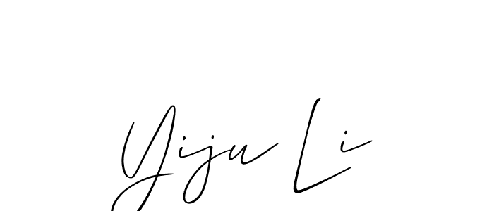 This is the best signature style for the Yiju Li name. Also you like these signature font (Allison_Script). Mix name signature. Yiju Li signature style 2 images and pictures png